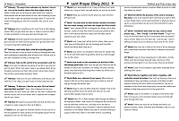 Lent Prayer Diary 2012